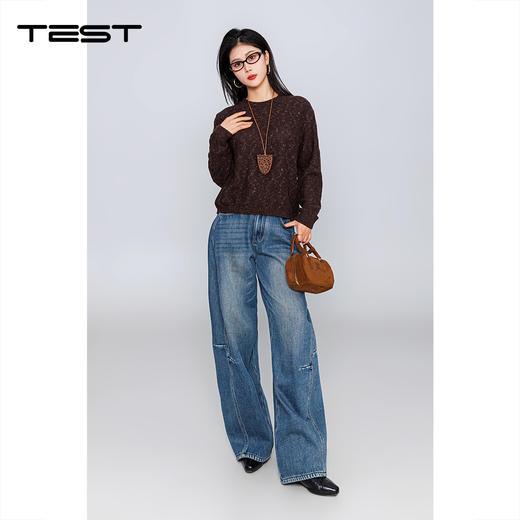 冬上新时尚宽松百搭显瘦牛仔裤3254104 商品图4