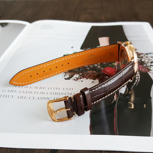 【95新】LONGINES 浪琴L4.785.8.73.2自动机械机芯38.5MM（男款）经典复刻系列18K玫瑰金160126NJS24 商品图5