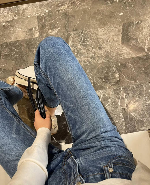 亚历山大王女士中腰直筒裤 直筒牛仔裤012901 商品图12