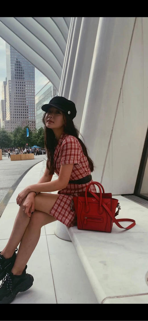 Celine Luggage nano 红色 牛皮 笑脸包 商品图3