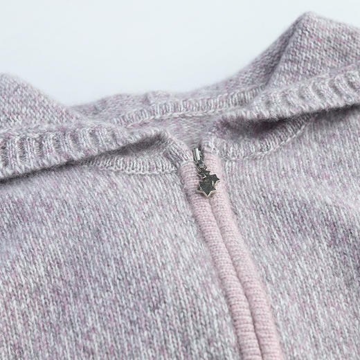 PALUOPO/PL 100%山羊绒 连帽拉链童装ET21335R-B/约重345g 红色帕罗 商品图2