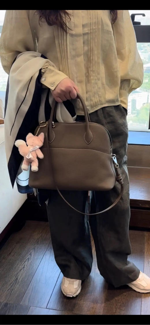 爱马仕 bolide 31 大象灰 tc皮 保龄球包 商品图3