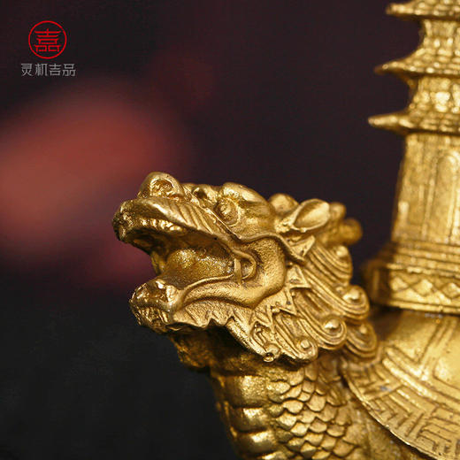 【祈愿吉品】龟宝塔摆件9层吉祥物文昌铜职场办公室书房 商品图3