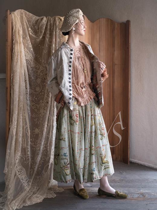 John Alexander Skelton 26SS 灰瓷白花束真丝提花夹克 商品图5