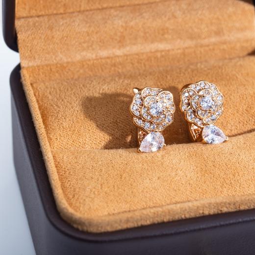 香奈儿 BOUTON DE CAMELIA山茶花耳环 满钻（XTY） 商品图8