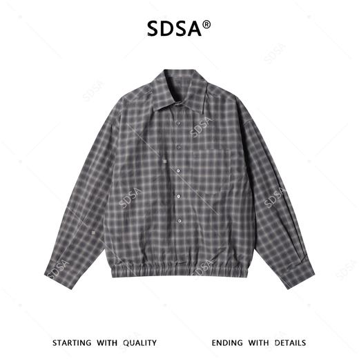 SDSA男士春夏新款痞帅男装韩版撞色格纹格子套头衬衫百搭宽松时尚 商品图0