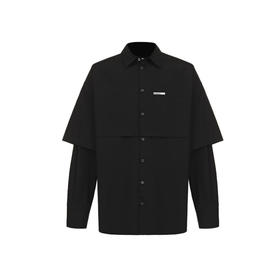 DSQUARED2 男士字母徽标印花棉质长袖衬衫 黑色 S74DM0947 S36275 900