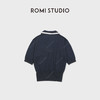 ROMI STUDIO“高智感”棉质撞色翻领修身短袖Polo上衣RWDSST1791 商品缩略图1
