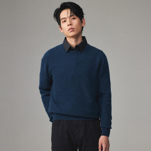 PALUOPO/PL 100%山羊绒圆领男衫ET23087R-A/约重260g帕罗 商品图8
