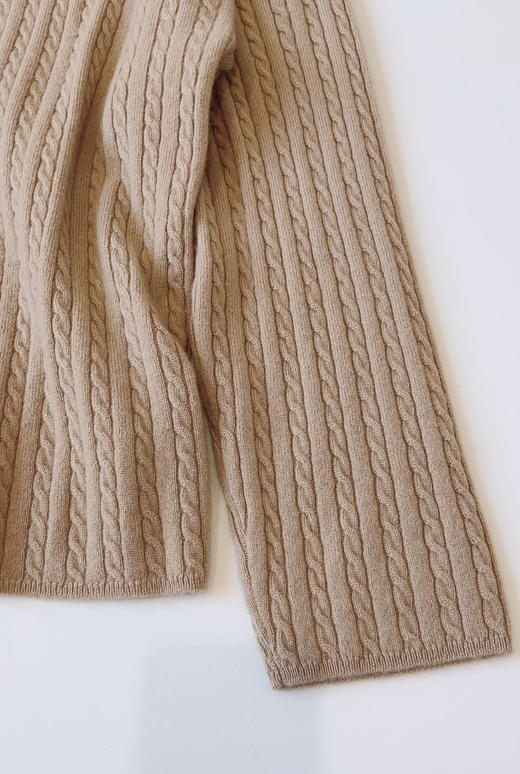 22-1新货直接秒杀 渠道货 小禾女士绞花圆领羊绒衫 商品图13