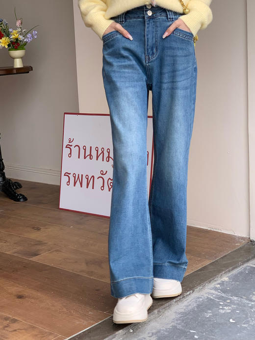 【百图lulu定制】【轻松牛仔裤】棉莱赛尔混纺 轻松 直筒牛仔裤 商品图1