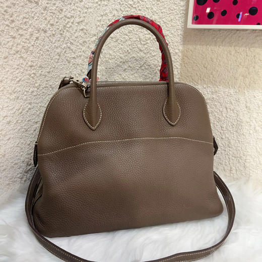 爱马仕 bolide 31 大象灰 tc皮 保龄球包 商品图0