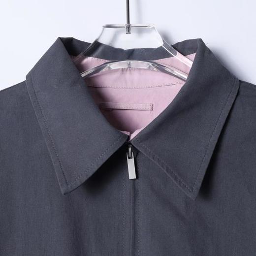 SDSA男士春夏新款痞帅男装老钱风商务百搭拉链翻领夹克外套宽松 商品图2