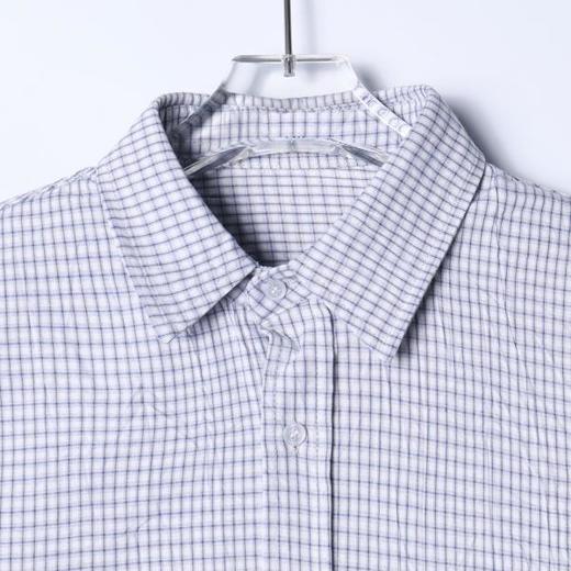 86007SDSA男装2026新款高贵轻奢韩版简约拼接格子长袖衬衫百搭休闲衬衣 商品图2