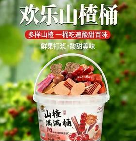 【十种口味山楂满满桶】各种酸甜滋味一次集齐！原果打浆，口感软糯Q弹！解腻解馋，一口清爽！新年聚餐不添负担！【TJ-J】