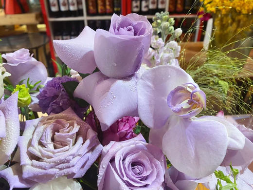 【紫恋之歌】精美高大上手提鲜花礼篮 商品图3