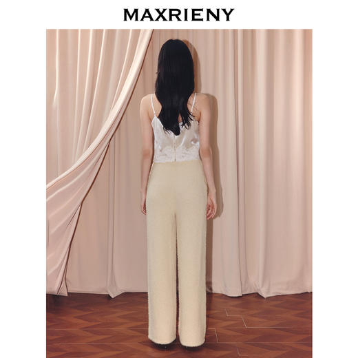 MAXRIEN【商场同款】2025冬长裤针织女秋冬高腰阔腿裤(货号:MF86TR509) 商品图3