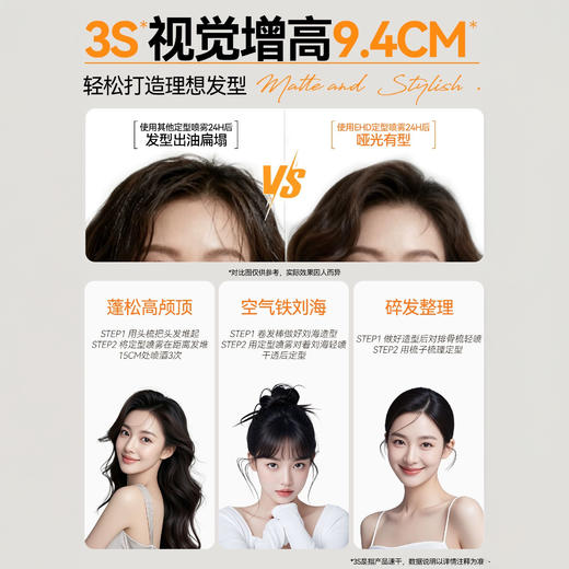 【春节正常发货】油头不用洗！一喷get蓬松高颅顶！【超值赠品】EHD 蓬松控油免洗喷雾/空气感蓬松定型喷雾 商品图1