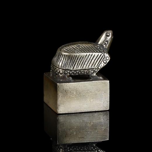 孤品17716银印龟钮方章收藏章姓名章-2.2*2.2*3.1cm 商品图3