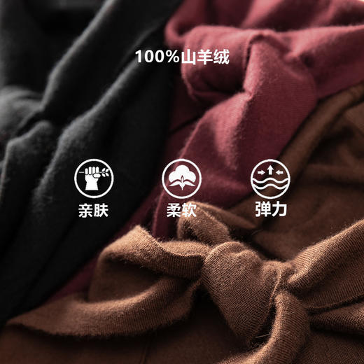 温柔系语~100%精纺羊绒衫女知性蝴蝶结系带设计长袖上衣CYR260534 商品图1