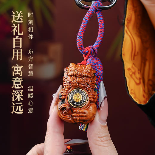 雷枣木貔貅包挂挂件一对木作饰品挂件车载装饰品多样性发货 商品图3