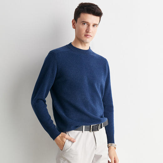 PALUOPO/PL 100%山羊绒 半高领男衫/ET20077R-B/约重366g帕罗 商品图1