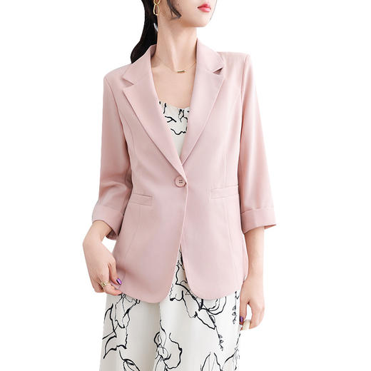 【春季薄款女士小西装外套】西服上衣气质修身减龄简约 显瘦休闲百搭西装  商品图4