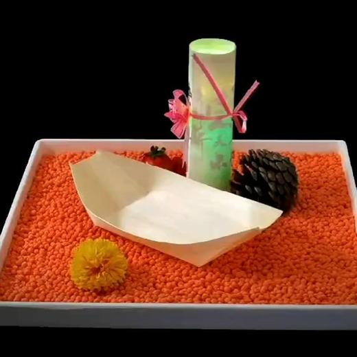 （50只）一帆风顺一次性餐具 创意木皮船打包盒寿司冷菜点心刺身碟小船 商品图5