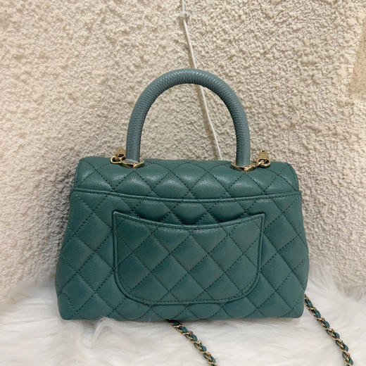 Chanel cocohandle 荔枝纹牛皮 绿色 小号 斜挎包 商品图1