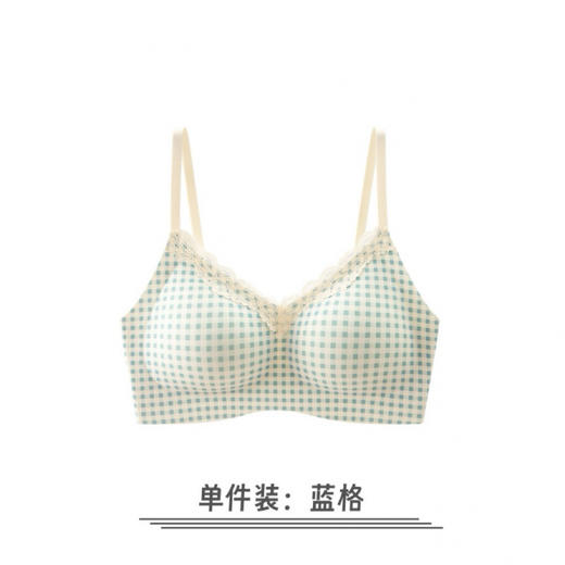 【买1送1 法式内衣女文胸】聚拢小胸无痕无钢圈胸罩蕾丝固定杯一体式美背 商品图7