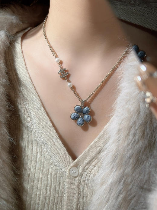 香奈儿 仿牛仔花花双c项链（XTY） 商品图11