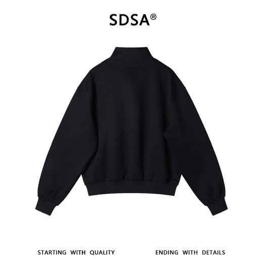 WY730SDSA春夏新款痞帅男装美式潮牌半拉链立领假两件卫衣百搭宽松上衣 商品图5