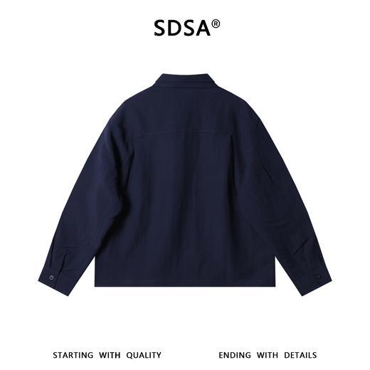 C7001SDSA春夏新款痞帅男装韩版拼接撞色假两件翻领衬衫百搭套头衬衣 商品图5