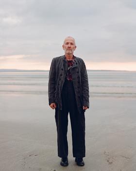 John Alexander Skelton 26SS 墨染亚麻双排扣夹克