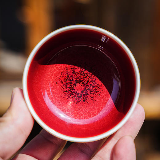 鸿运当头郎红杯，景德镇陶瓷郎红杯主人杯，送长辈高档茶具 容量100ML 商品图1