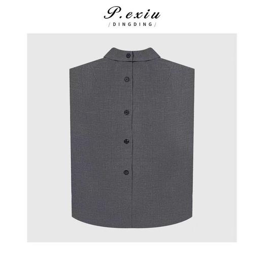 04-2潘依绣丁丁宠粉高级感通勤后排扣立领无袖马甲Q32644 商品图1