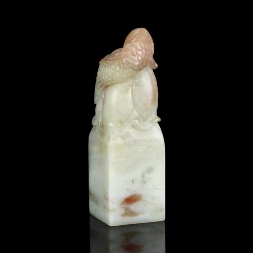 孤品17707老挝冻石年年有鱼方章姓名章书画印章藏书印-2.4*2.6*8.0cm 商品图1