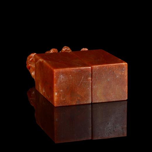 孤品17742印度石麒麟对章婚庆书画组合章结婚礼品一对-3.0*3.0*10.5cm 商品图4