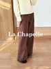 专柜实拍【磨毛阔腿裤】拉夏贝尔/La Chapelle全棉立体有型显瘦高腰卷边直筒阔腿百搭牛仔裤 商品缩略图6