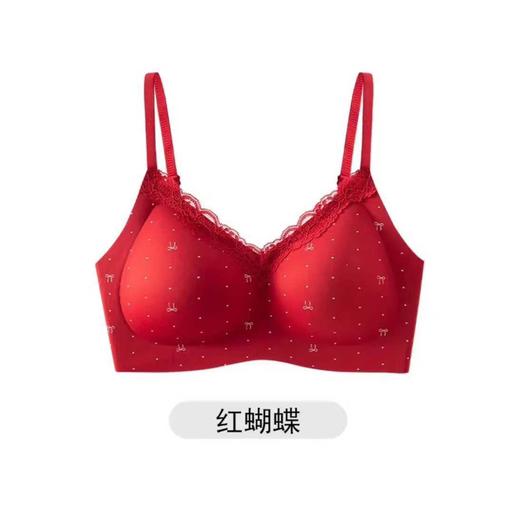【买1送1 法式内衣女文胸】聚拢小胸无痕无钢圈胸罩蕾丝固定杯一体式美背 商品图5