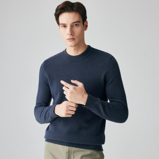 PALUOPO/PL 100%山羊绒圆领男衫/ET2F8552R/约重320g帕罗 商品图6
