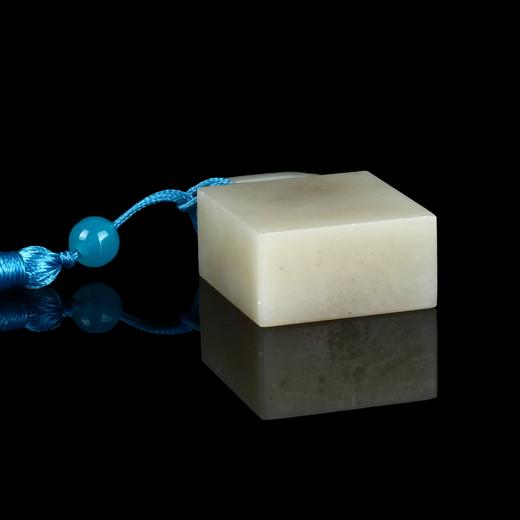 孤品17735老挝石藕粉冻博古扁章书画闲章引首章-2.9*1.5*4.5cm 商品图4