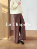 专柜实拍【磨毛阔腿裤】拉夏贝尔/La Chapelle全棉立体有型显瘦高腰卷边直筒阔腿百搭牛仔裤 商品缩略图5