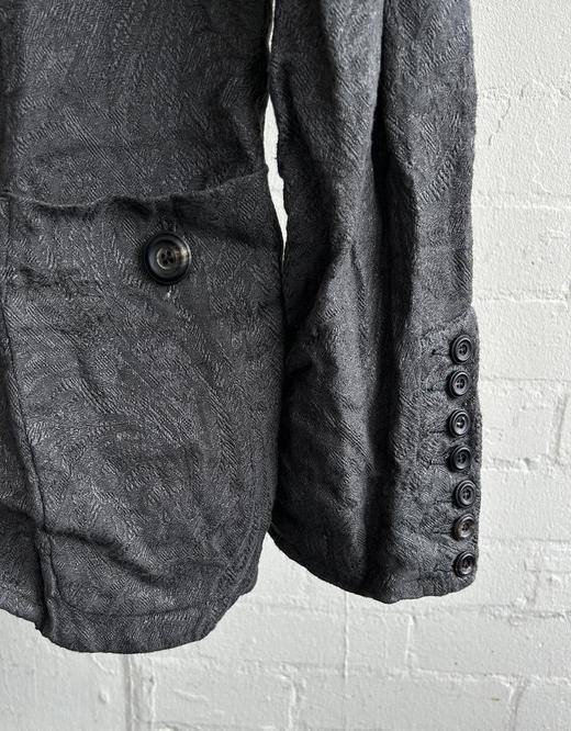 John Alexander Skelton 26SS 铅灰色亚麻提花夹克 商品图7