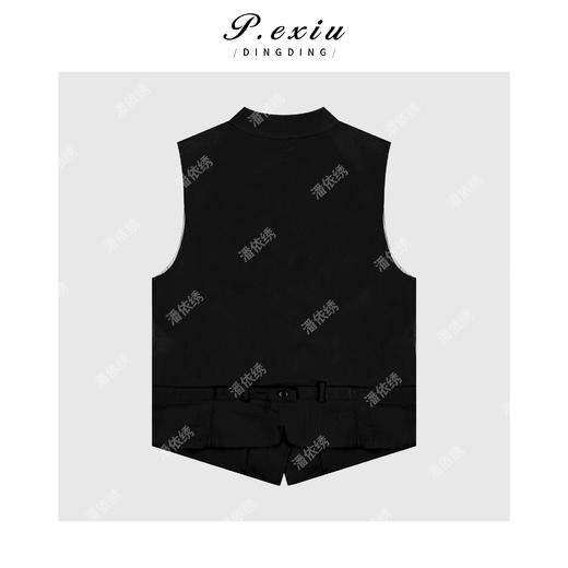 04-2潘依绣丁丁宠粉小众设计立体剪裁撞色西装马甲Q1542 商品图1