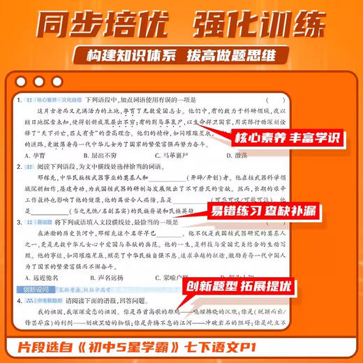 2026经纶初中五星学霸下册同步教材培优必刷练习题 商品图2