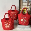 【新年帆布包】马年2026新款马上纳福红色水桶包喜庆创意可爱帆布包年会礼品袋。rf 商品缩略图0