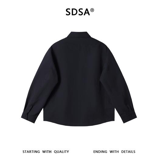 SDSA男士春夏新款痞帅男装复古设计感拼接按扣翻领夹克外套百搭 商品图4
