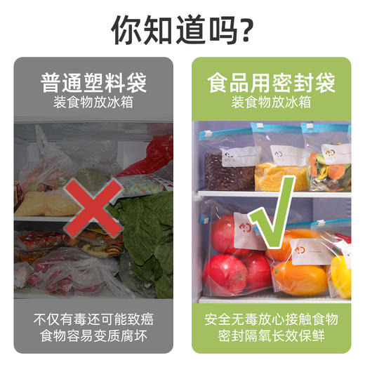 【醒粉福利19.9元5盒共65只】好易得保鲜不串味 有声拉锁收纳袋到手共5盒65只 商品图3