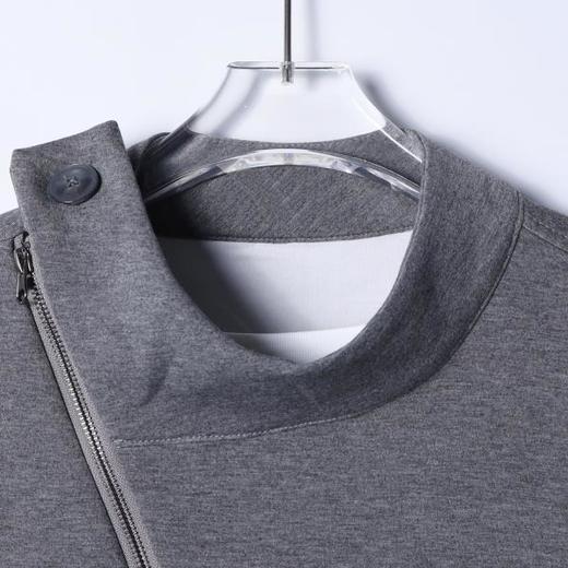 WY733SDSA男士春夏新款痞帅男装韩版潮牌纯色斜拉链立领卫衣百搭宽松 商品图1